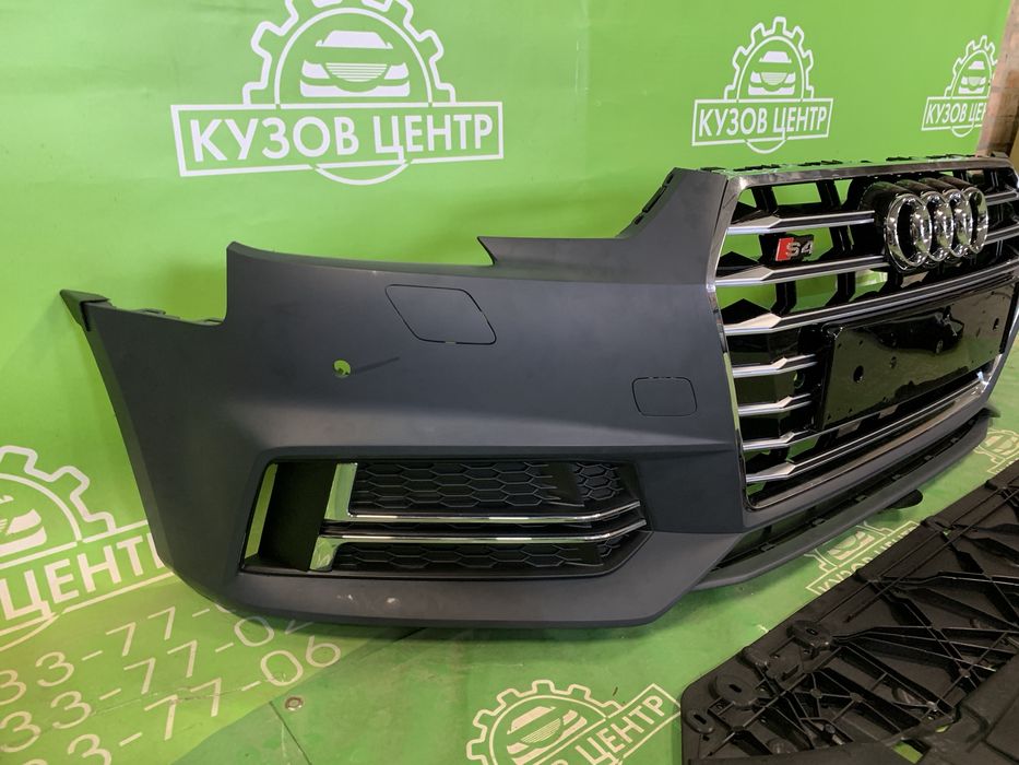 Бампер передний в сборе Audi a4 b9 8w 2016 2017 2018 2019 решетка а4б9