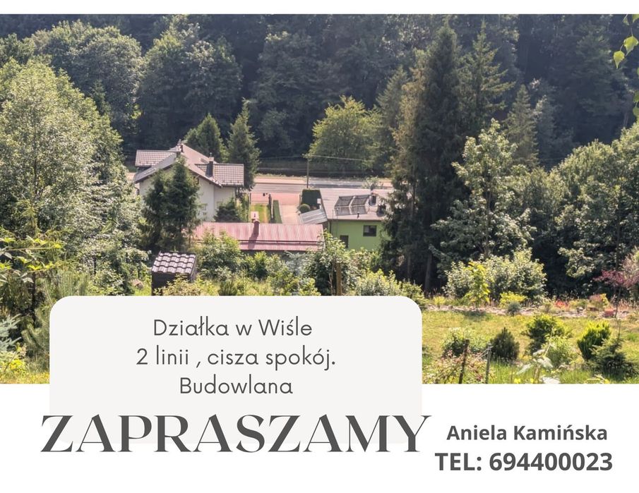 Jedyna działka budowlana ,w centrum ,skocznia , Wisła .