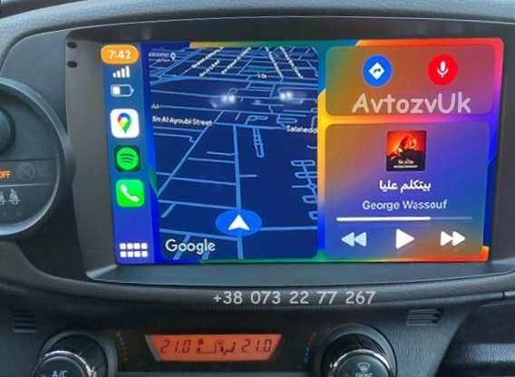 Android 14 YARIS Toyota Ярис Тойота GPS USB 2 дин CarPlay Магнитола