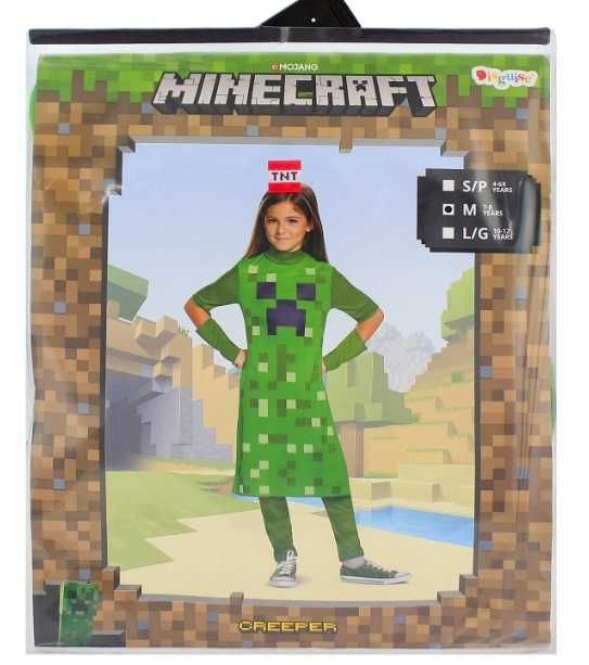 Strój kostium Creeper MINECRAFT karnawał 7-8 lat nowy