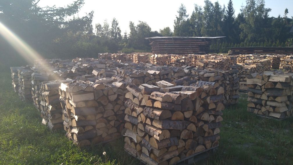 Drewno kominkowe opałowe Łupane Gotowe do Palenia Buk Grab