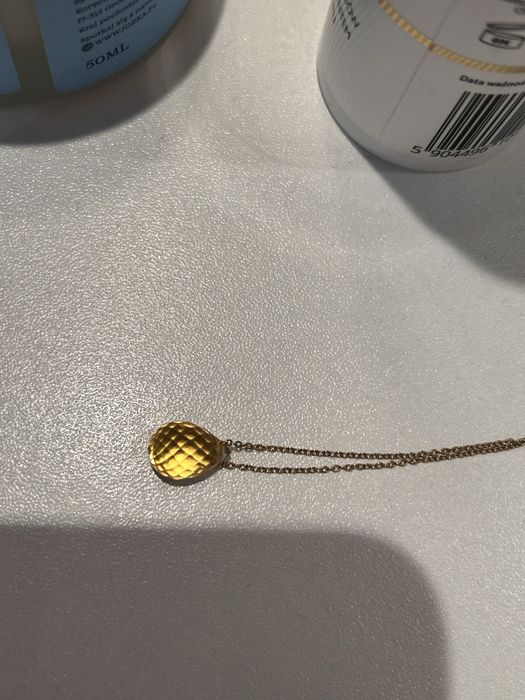 Lancuszek z zawieszką- łezka- TOPAZ, jak nowy