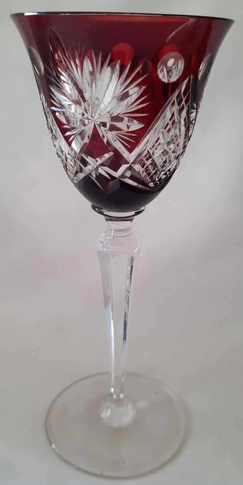 Huta Józefina Szklarska Poręba Rubinowy Kielich do Wina ok. 1920