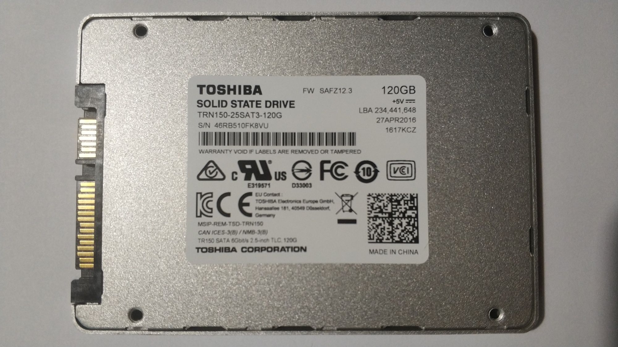 SSD Toshiba OCZ TR150 - 120Gb