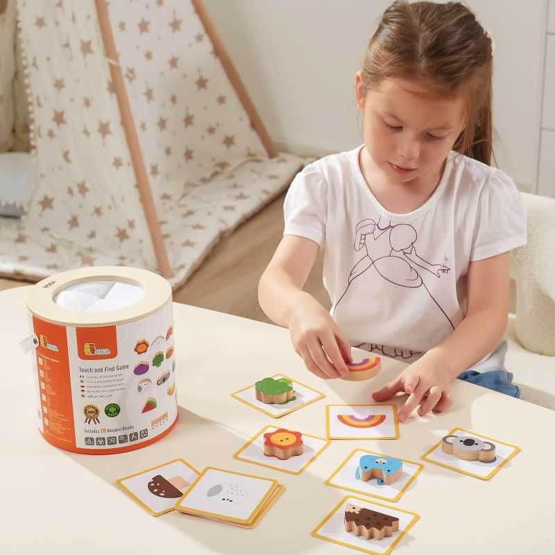 Dotykowe Memo game w pudełku Montessori