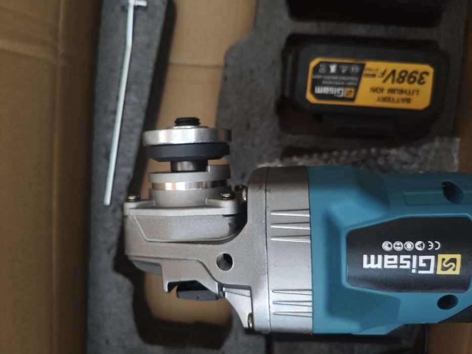 NOWA Szlifierka Gisam 7 biegów 125mm + 2x akumulator, ładowarka