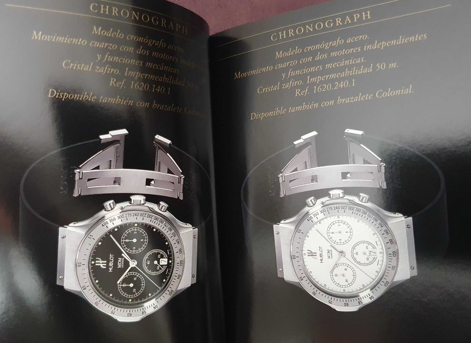HUBLOT - MDM Geneve - Catálogo / Livro Oficial de Relógios - vintage