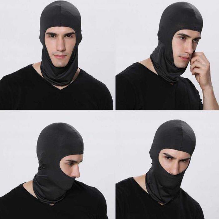 Kominiarka rowerowa elastyczna uniwersalna motocyklowa Czarna