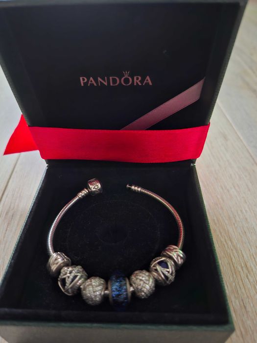 Bransoletka srebrna Pandora + bransoletka Apart perły gratis