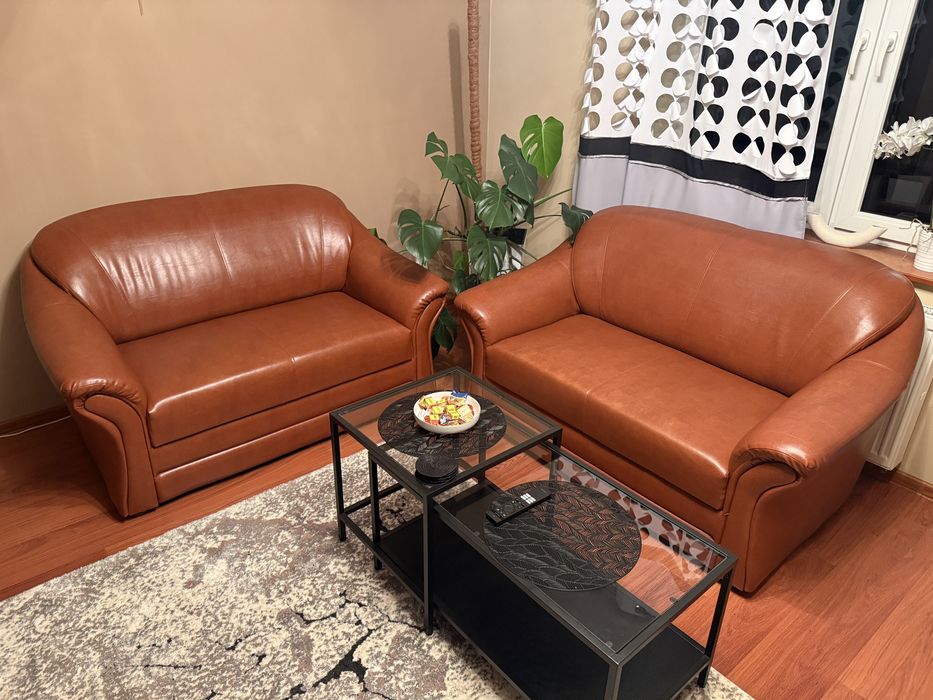 Dwie sofy skórzane sofa skóra