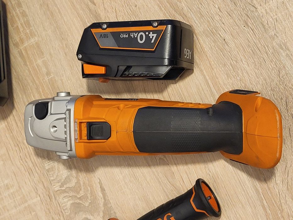 Szlifierka kątowa AEG BEWS 18 ładowarka AL9618 akumulator L1840S