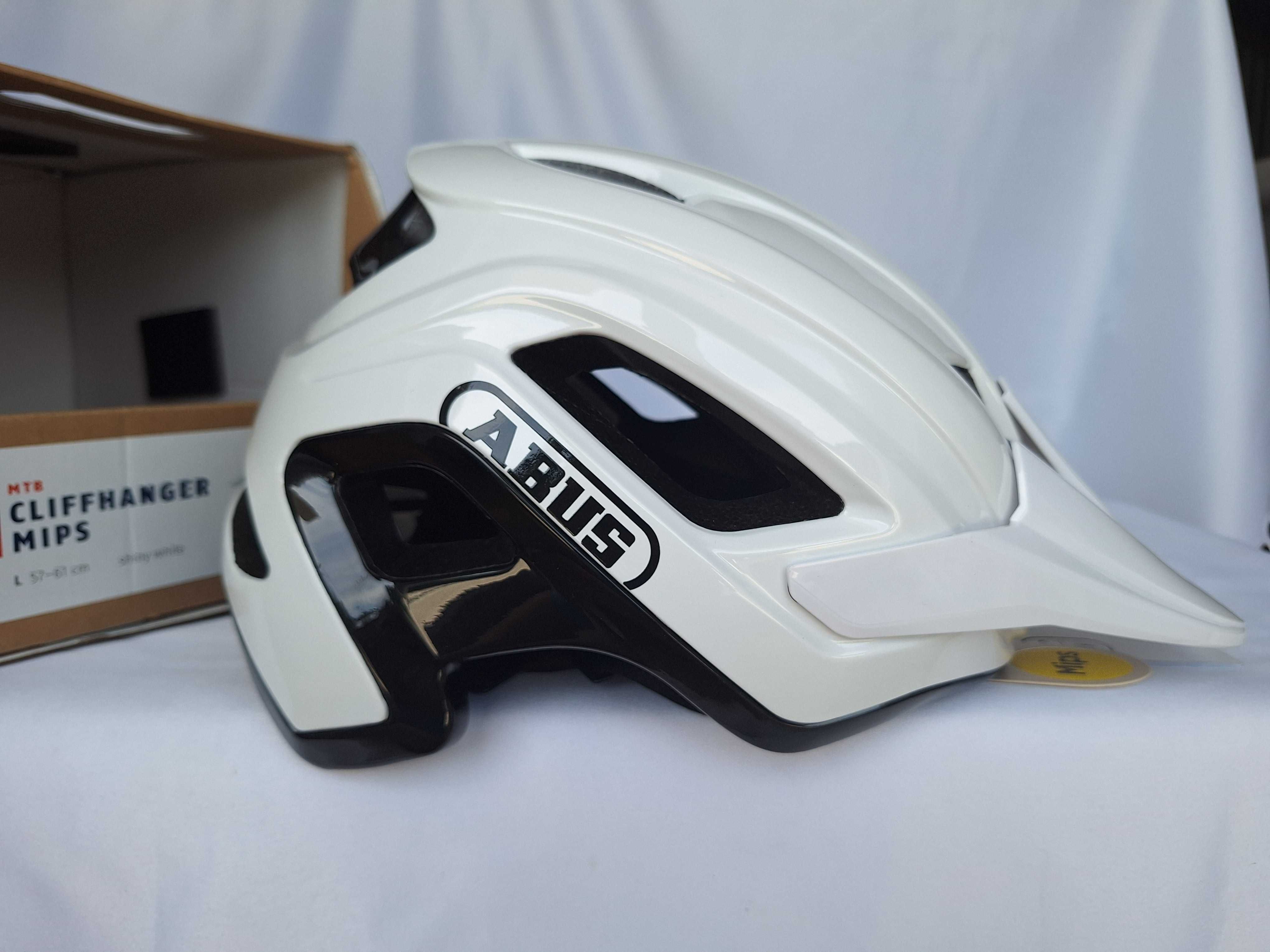Kask rowerowy Abus Cliffhanger Mips Shiny White L 57-61cm