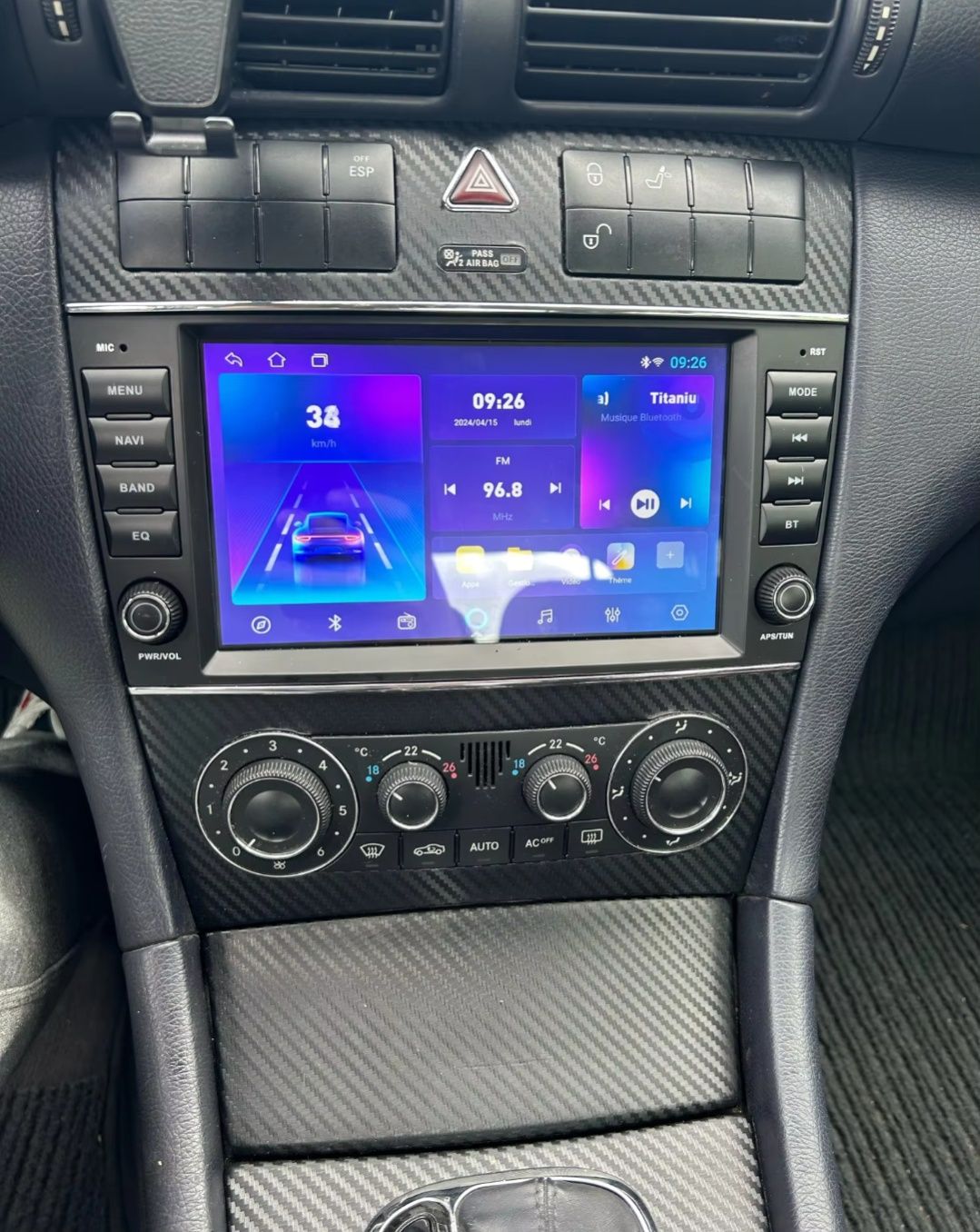 Rádio Mercedes W203/CLC Android 13 com GPS (Novo)