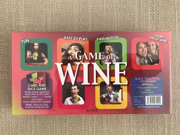 Jogo "A Game of Wine" Novo