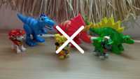 Psi patrol Dino Rescue Rubble Marshall Rocky dinozaur z dinozaurem