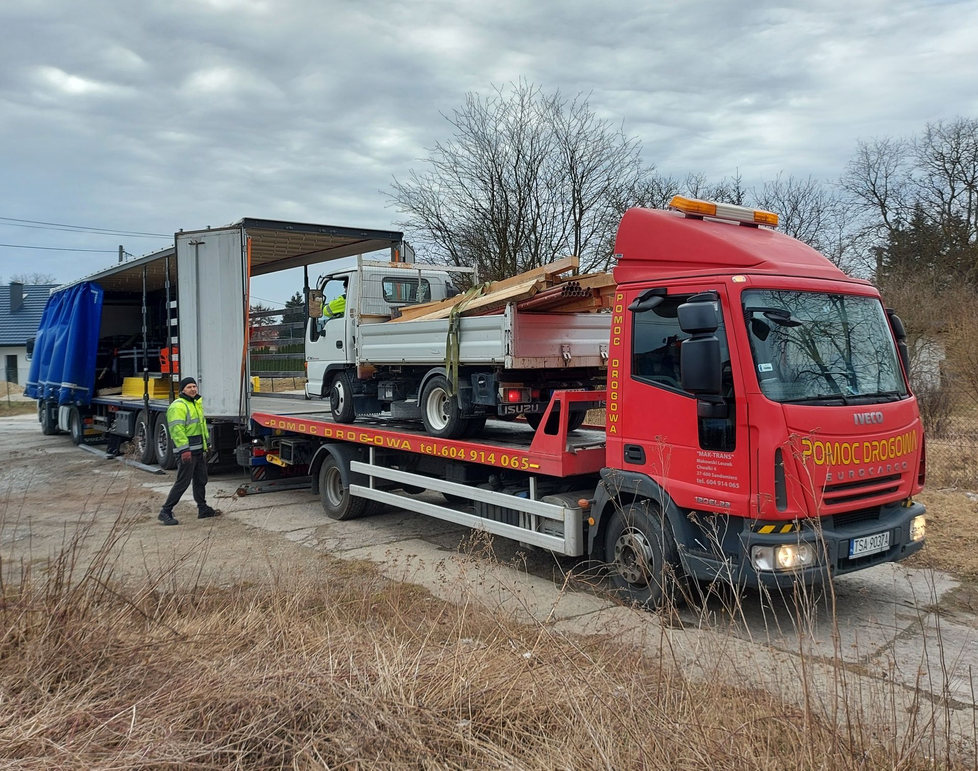 Holowanie Laweta POMOC DROGOWA Transport Sandomierz Tarnobrzeg Ożarów