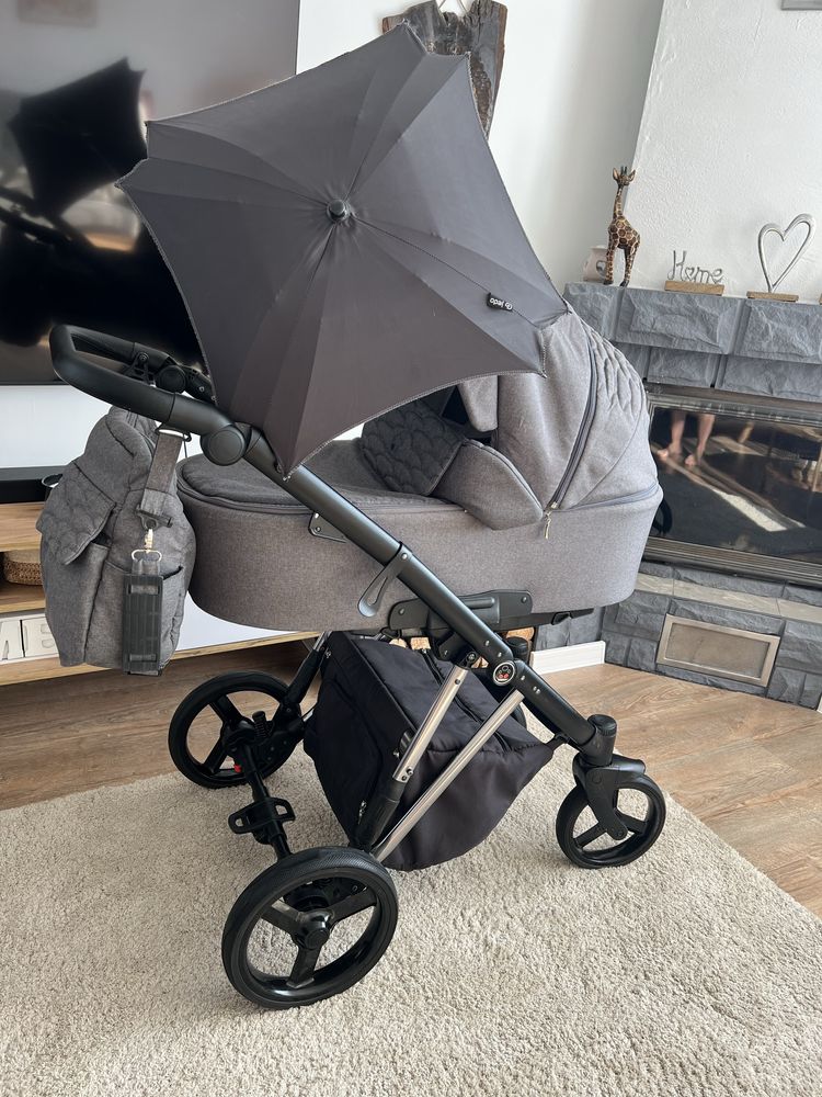 Wozek dzieciecy 4w1 z baza isofix komplet