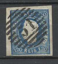 Selo Portugal – D. Luís I Fita curva, 120 reis – 1866 a 1867