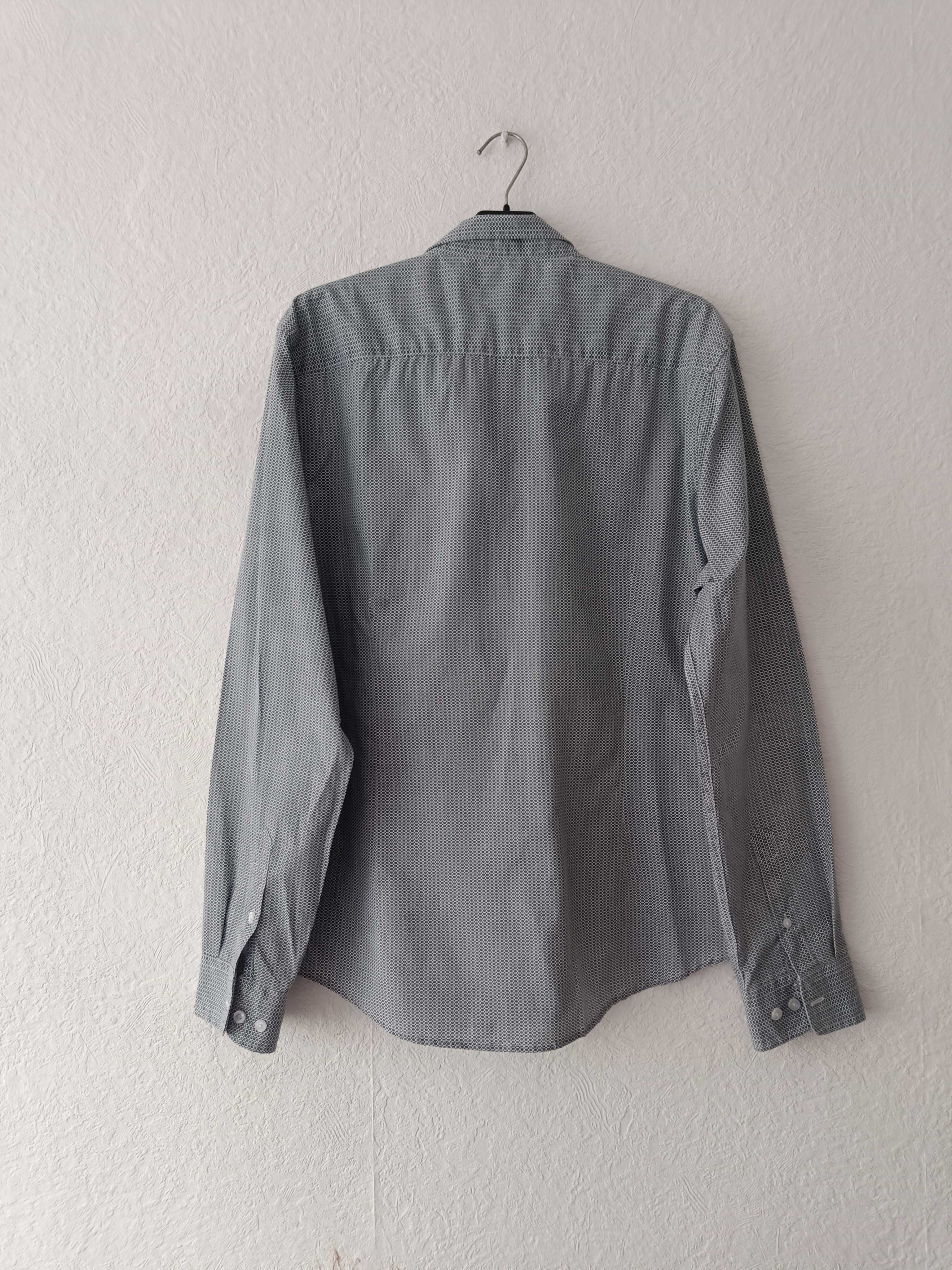 Elegancka męska koszula wzorzysta slim fit L