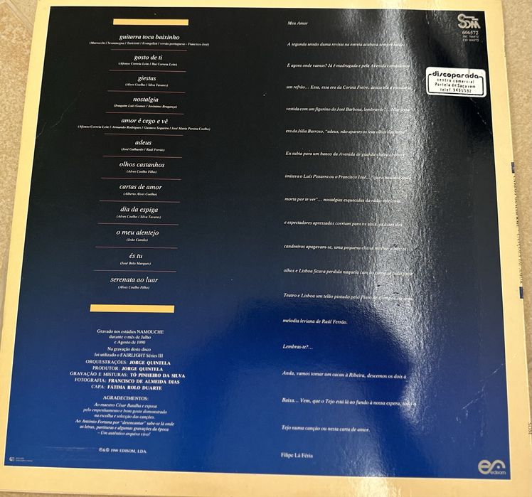 Vinil - varios artistas / musicas