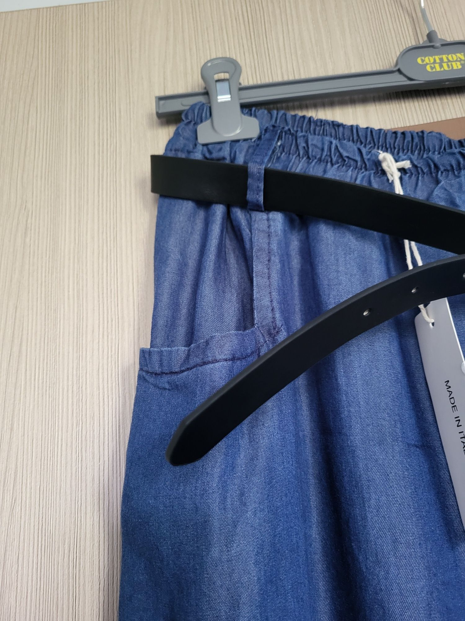 Włoskie nowe spodnie pumpy a'la jeans+gratis
