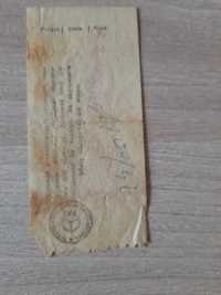 Stary bilet autobusowy z PRL 1972r