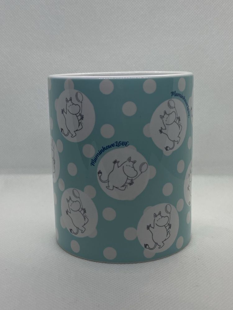 Kubek ceramiczny inspirowany bajką Muminki Moomin turkusowy