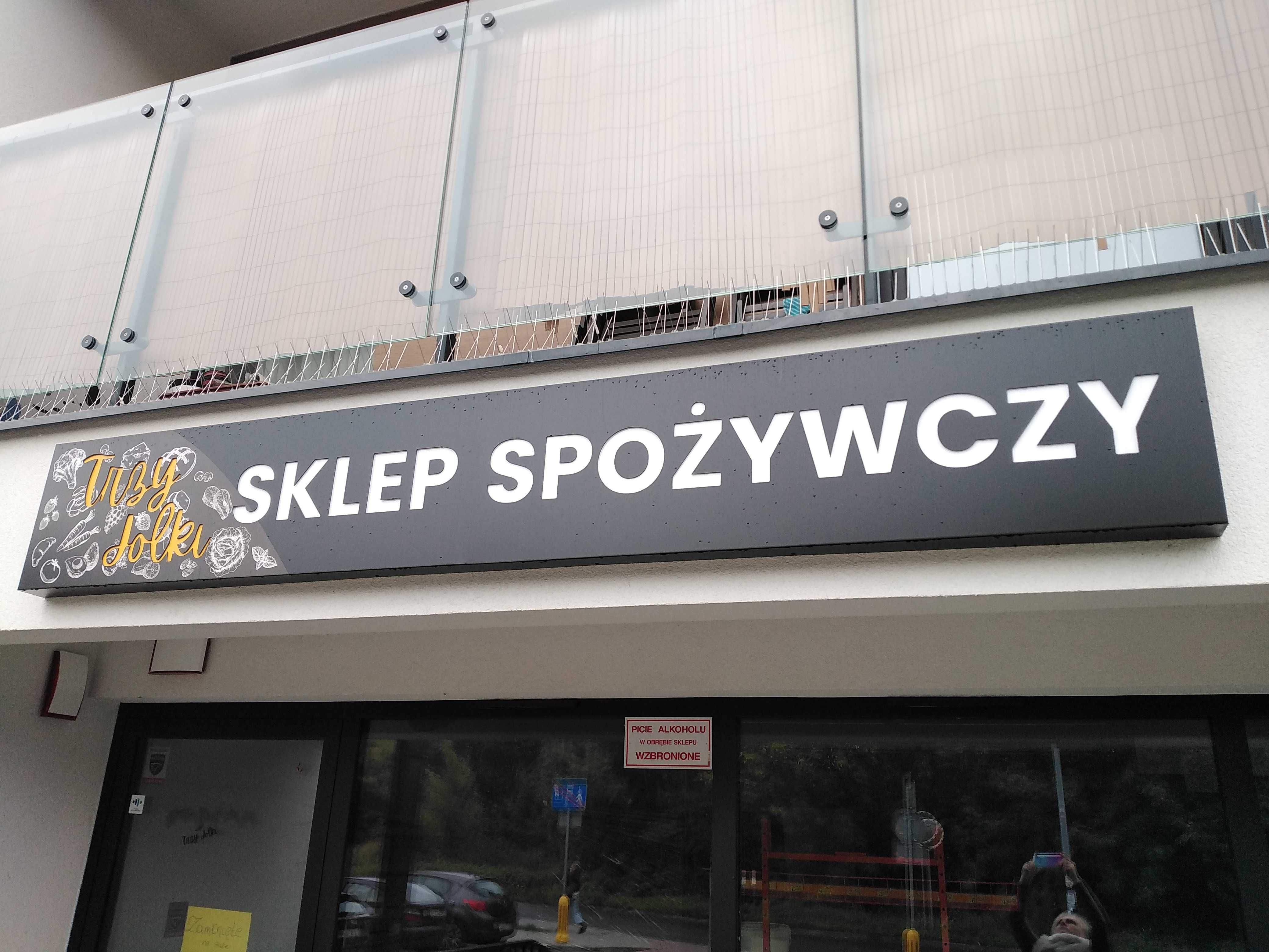 Kaseton reklamowy duży dla sklepu spożywczego