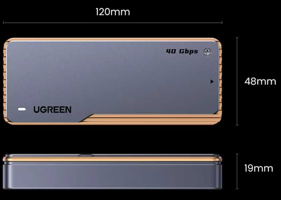 Зовнішня кишеня UGREEN 40Gbps M.2 NVMe SSD to USB4 / SSD Case / карман
