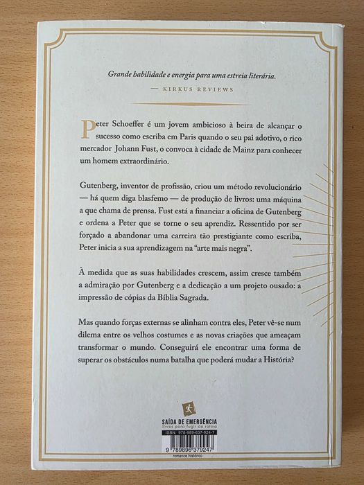 Livro "O Aprendiz de Gutenberg" de Alix Christie
