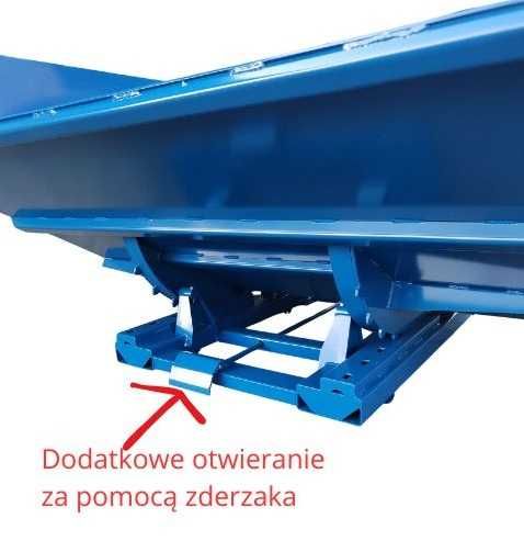 Kontener przechylny samowyładowczy koleba na złom, odpady 2m3 na widły