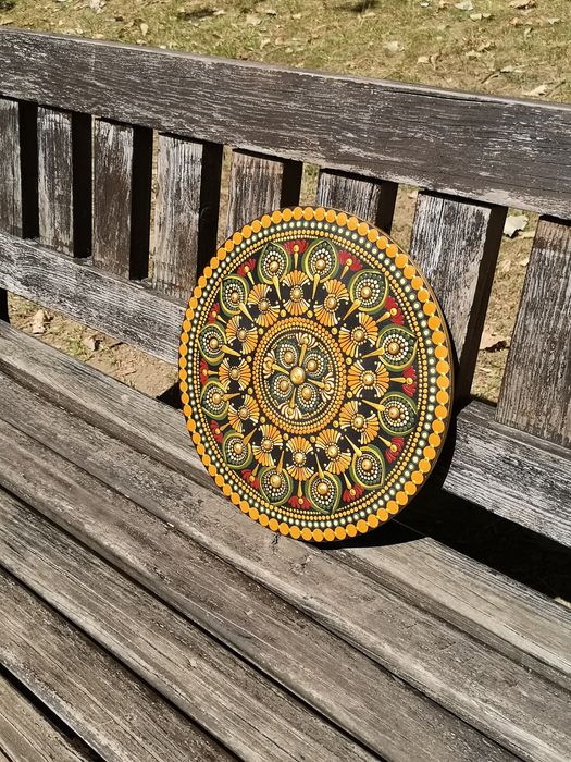 Em Pré-encomenda Portes Incluídos Mandala 40 cms Pintada à Mão