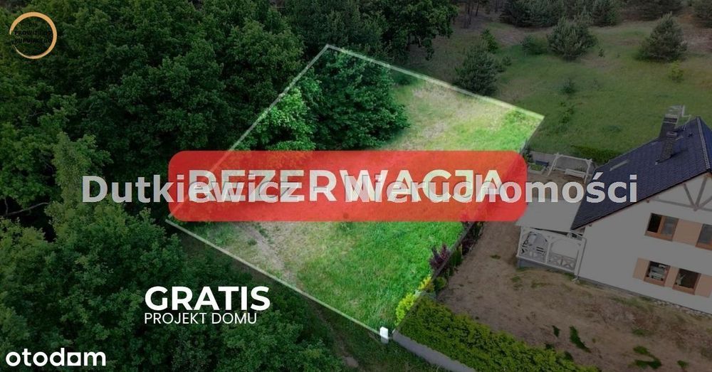 Na sprzedaż działka 821 m² z gotowym projektem