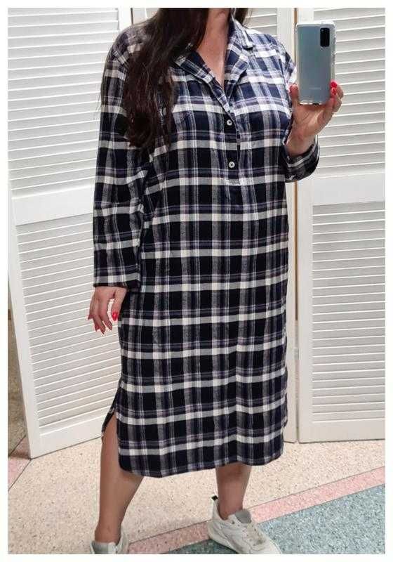Платье рубашка хлопок в клетку  Jockey, р. XL/2XL