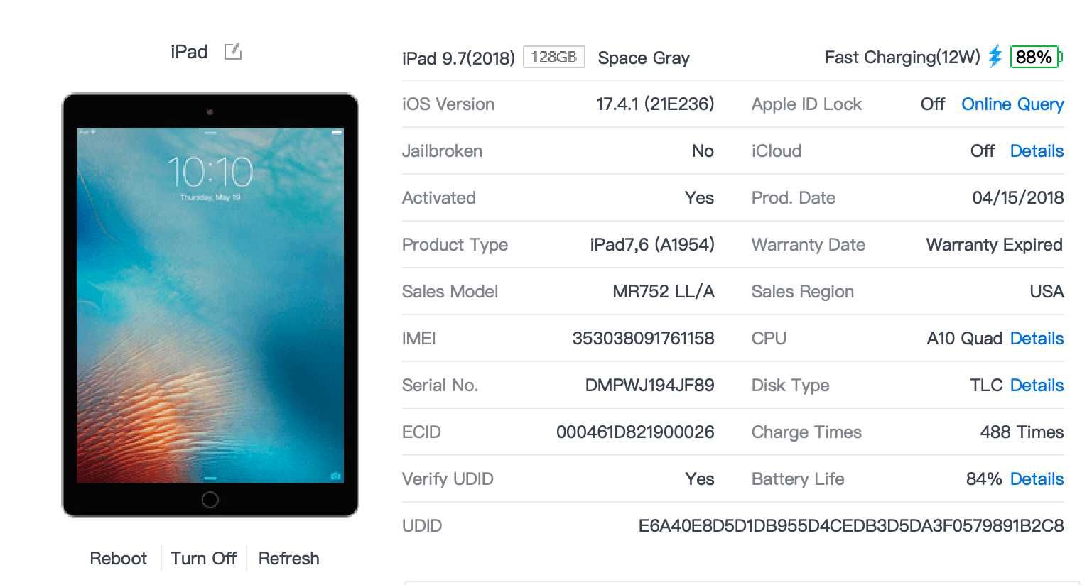 Apple iPad 6 128GB 9.7"