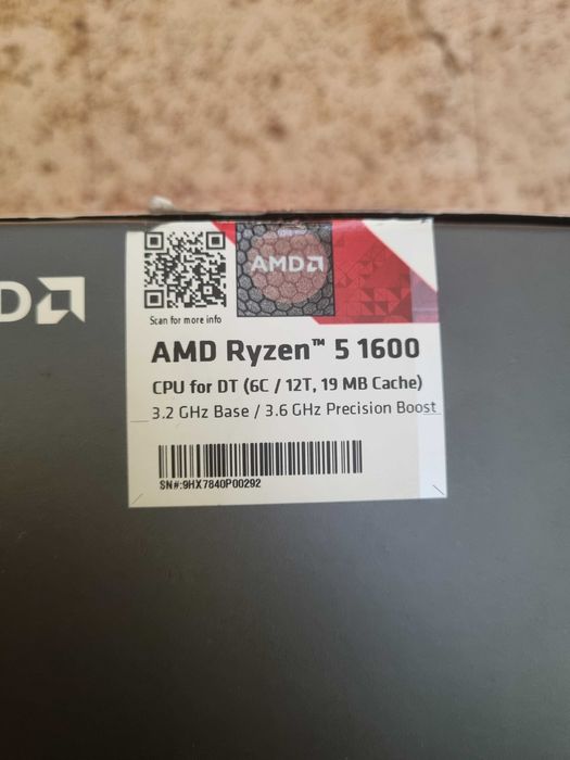 Procesor AMD Ryzen 5 1600 AF + fabryczne chłodzenie + BOX