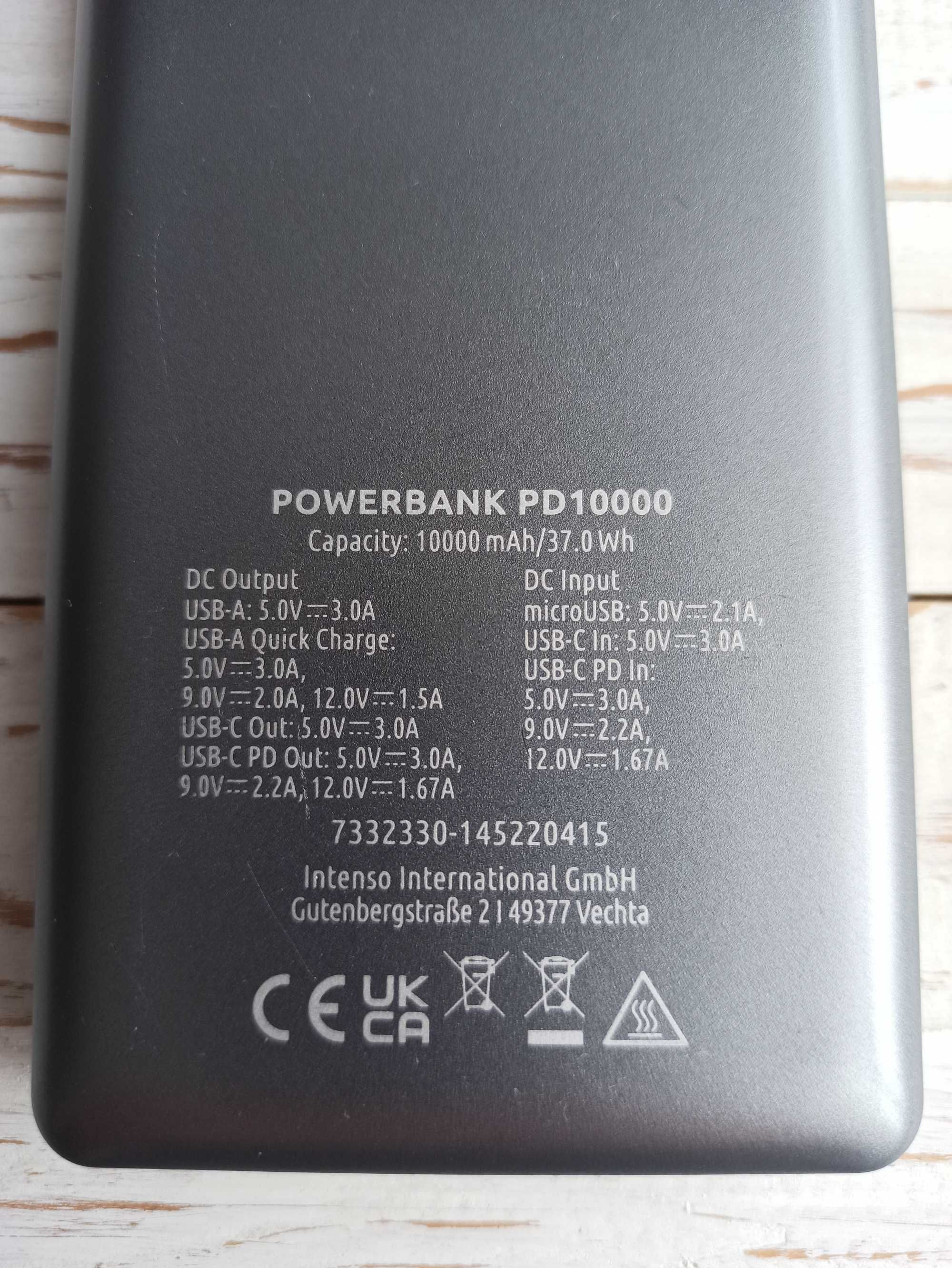 Павербанк Intenso PD10000 10000 mAh Grey