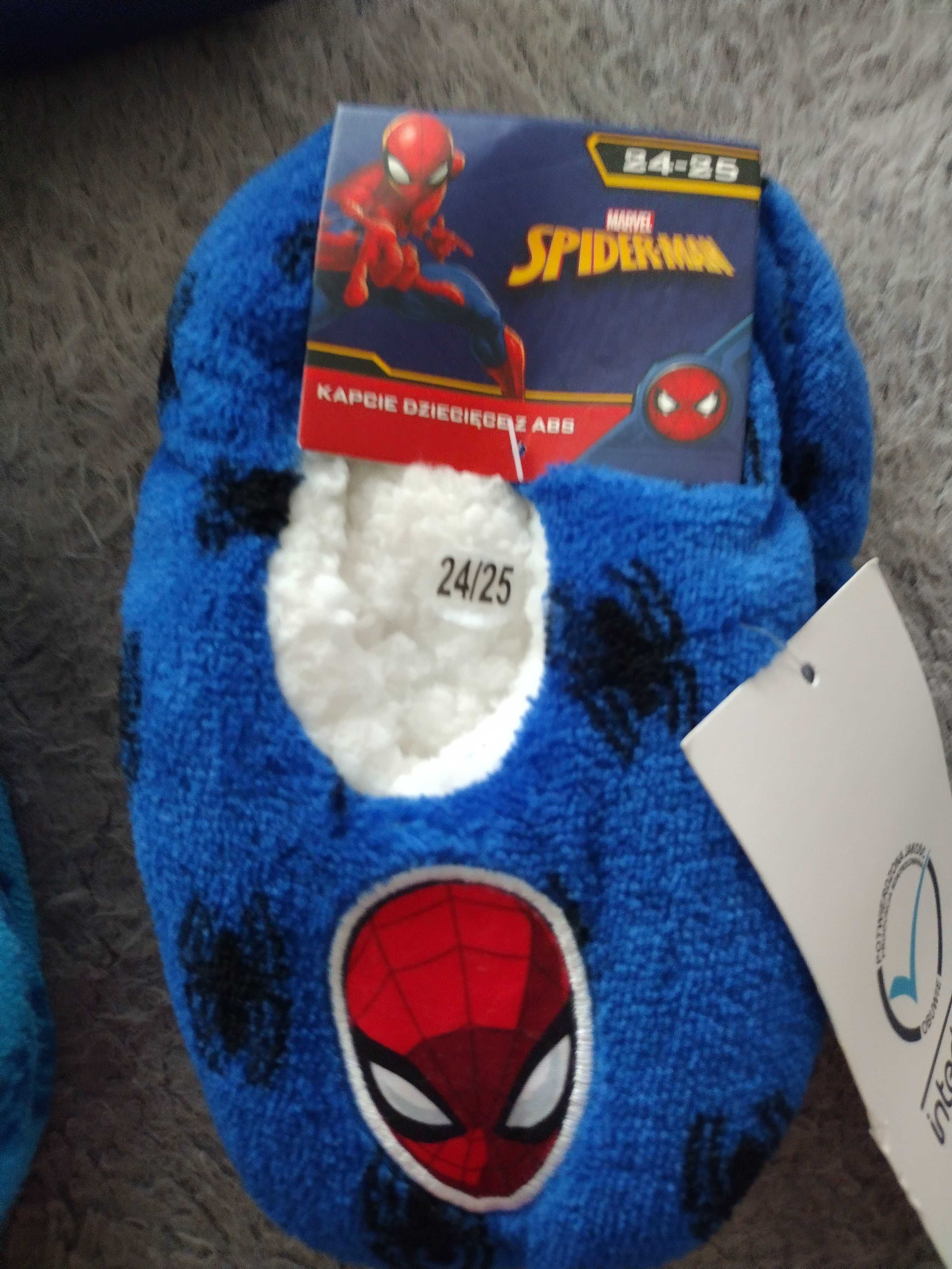 Kapcie dziecięce dla chłopaka z abs Spiderman 24-25 ciepłe