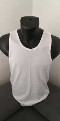 Koszulka na ramiączkach 100% bawełna biała L-XXXL