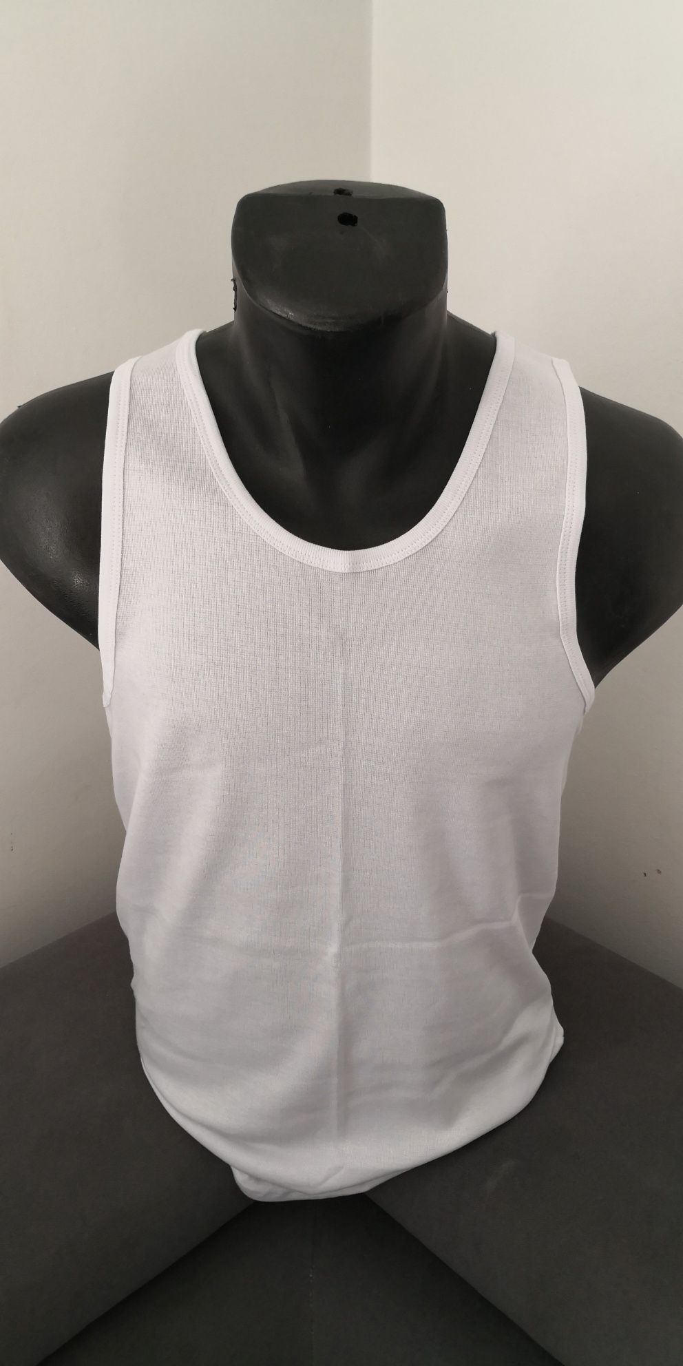 Koszulka na ramiączkach 100% bawełna biała L-XXXL