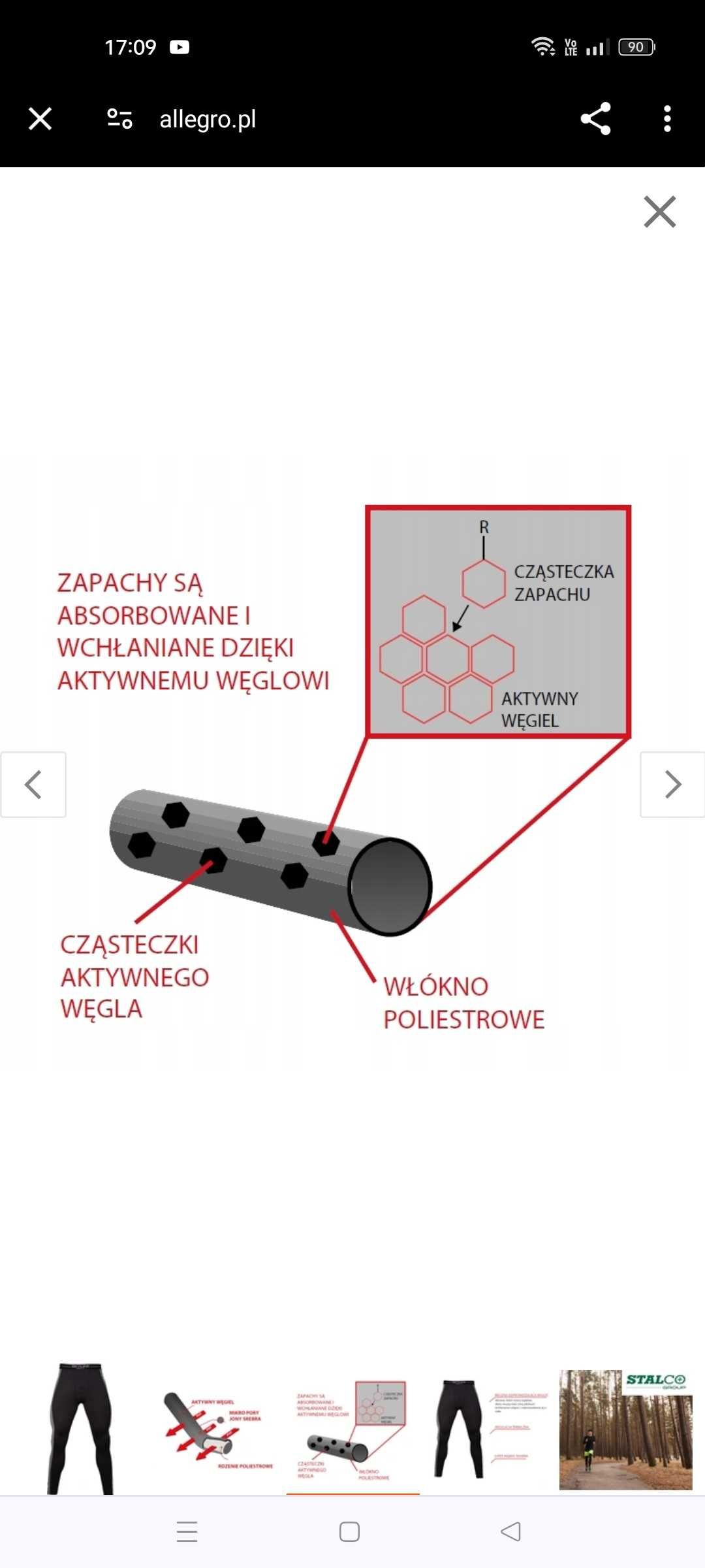 STALCO spodnie termoaktywne męskie L Skyline