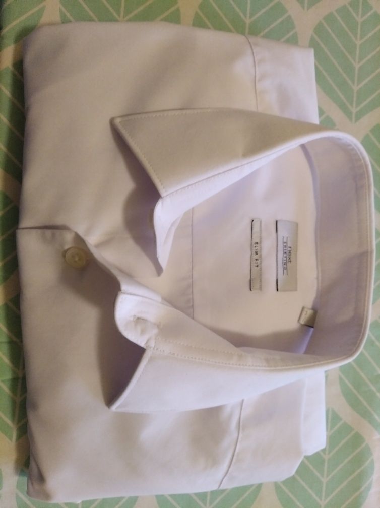 Koszula biała męska XL Next długi rękaw rozmiar 15,5 -39 cm