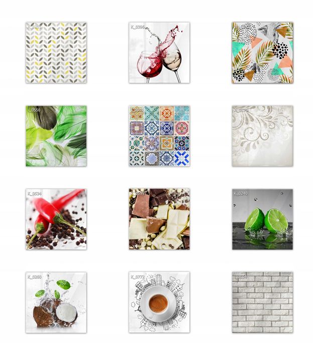 PANEL SZKLANY DO KUCHNI 60x60 cm - lacobel +klej + dystanse