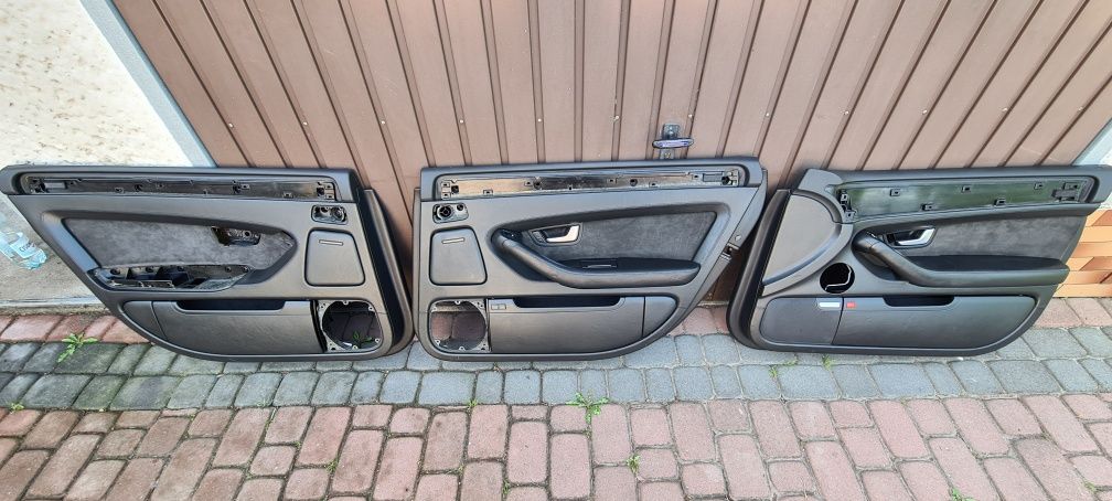 Boczki skóra A8 D3 long II pakiet 2 soul czarne bose audi