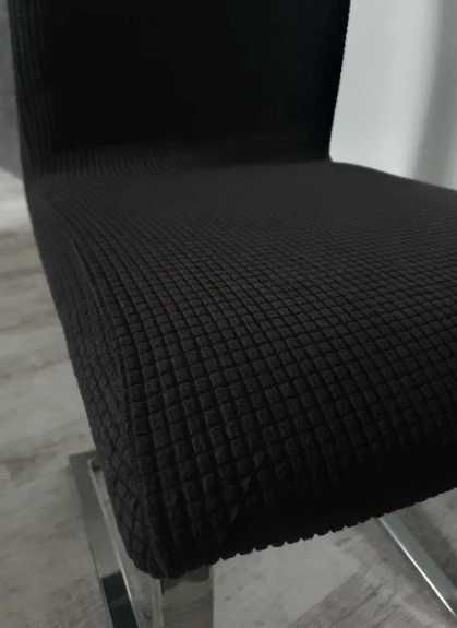 Pokrowce na krzesła czarne żakardowe 4 szt komplet