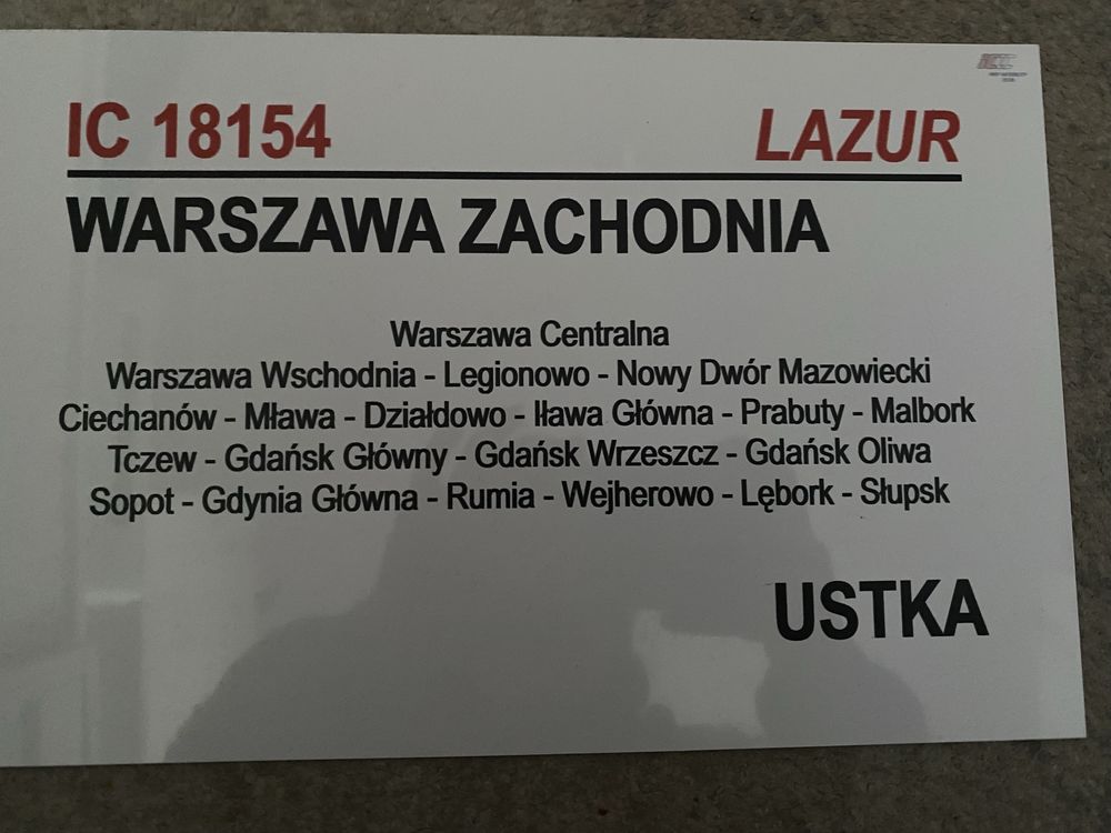 Tablica relacyjna - IC Lazur