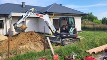 Minikoparka wynajem koparka Bobcat Volvo 2t - 8t Olsztyn - Min. 3 dni