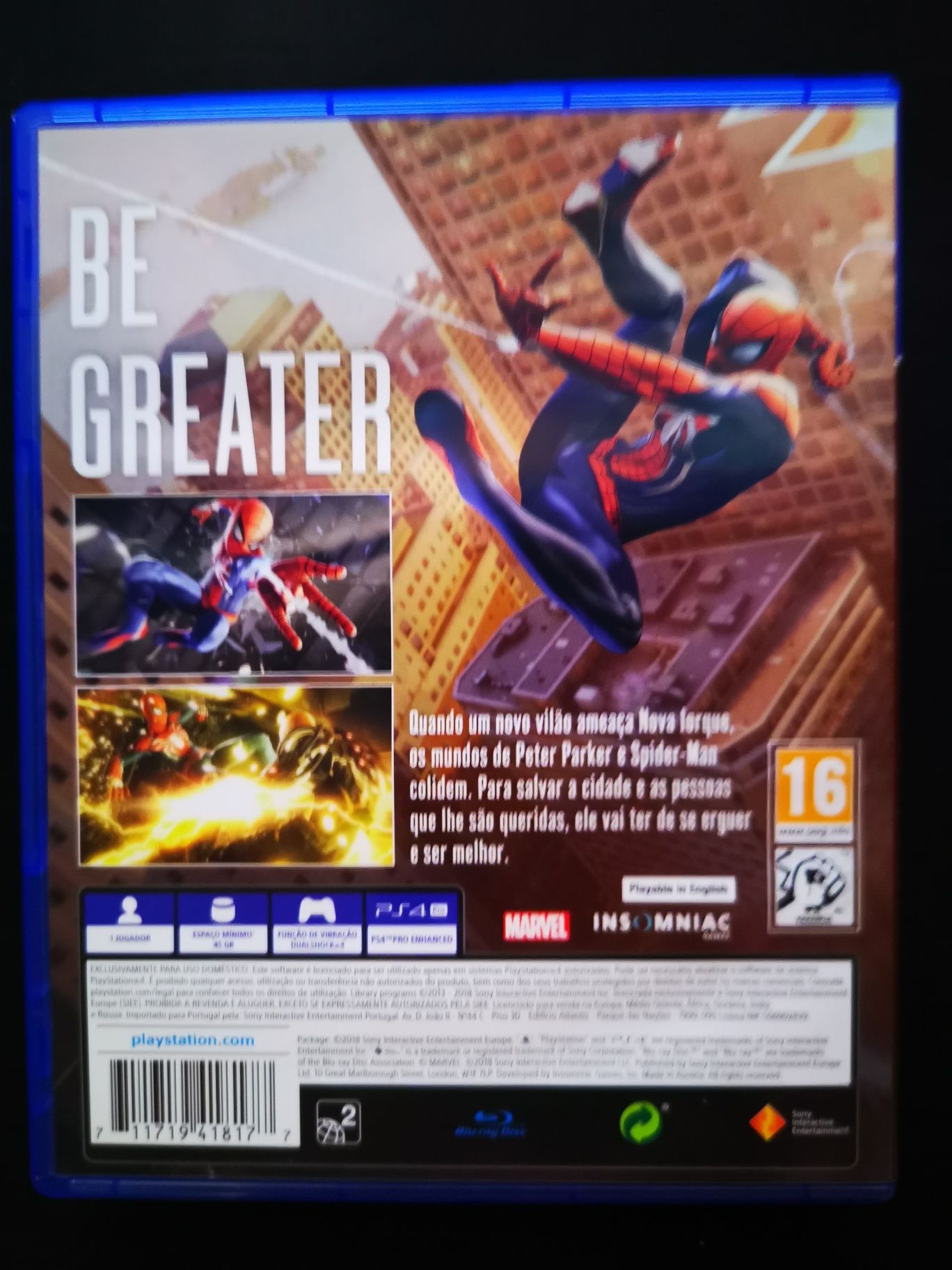 Jogo Spider-Man Ps4