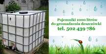 Czyste Pojemniki 1000 litrów na deszczówkę Mauzer Wrocław