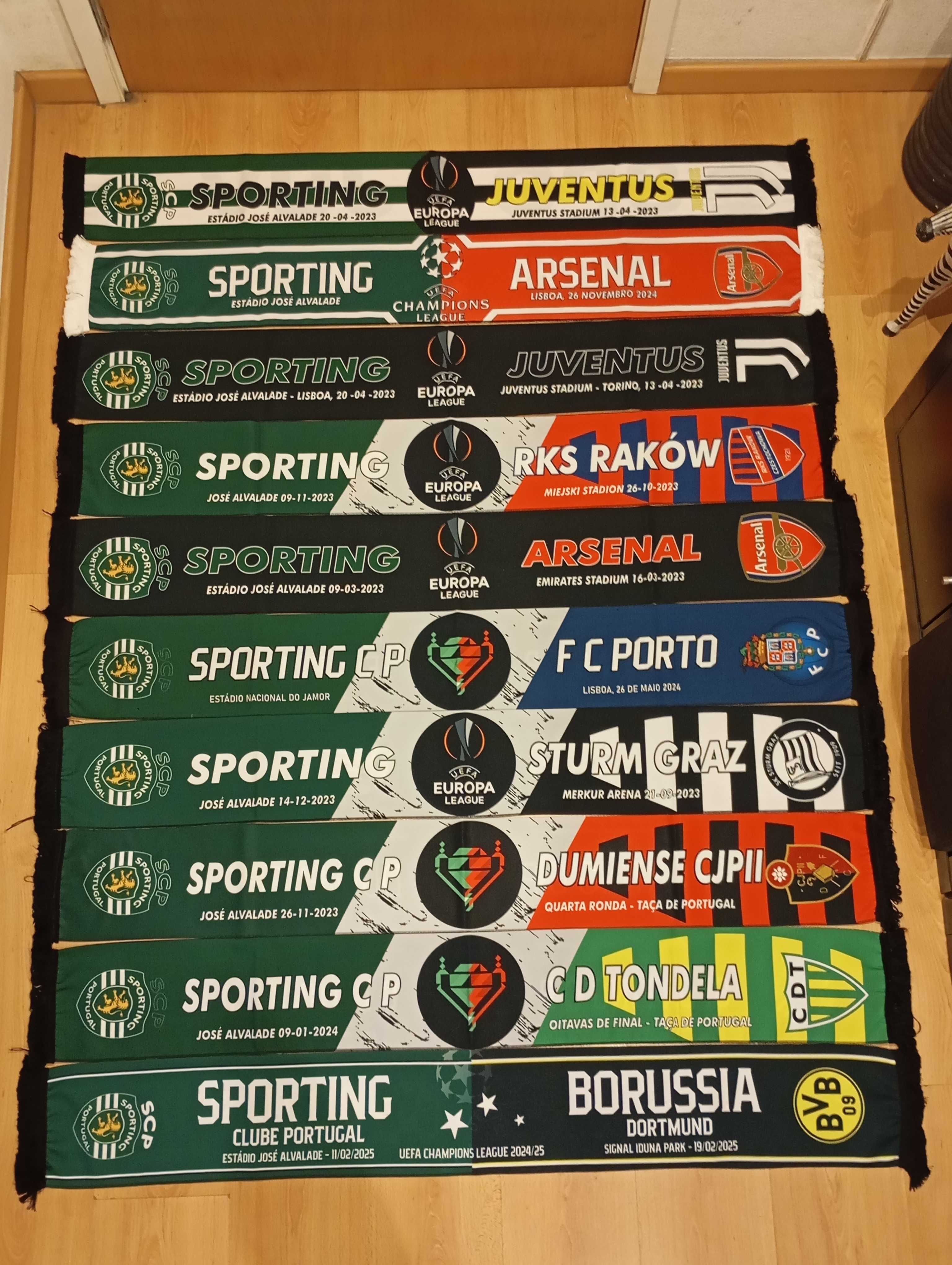 Sporting CP cachecol de jogo de futebol novo oficial, artigo coleção